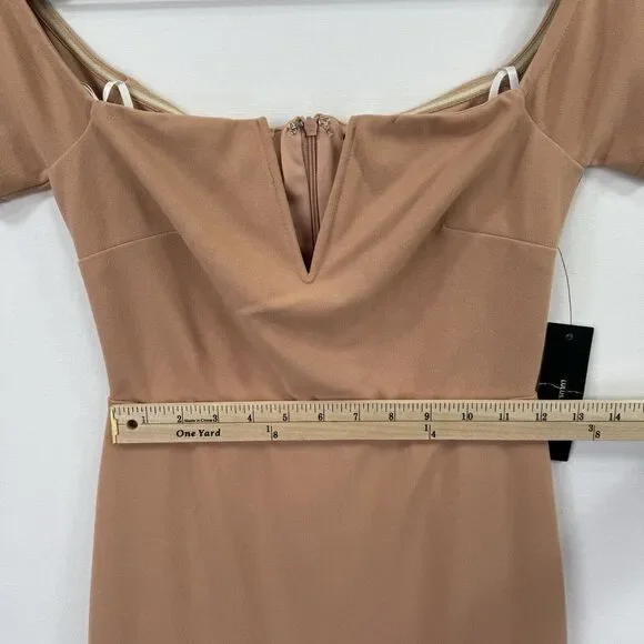 Lulu's Peach Off-Shoulder Maxi Dress - Picture 14 of 15